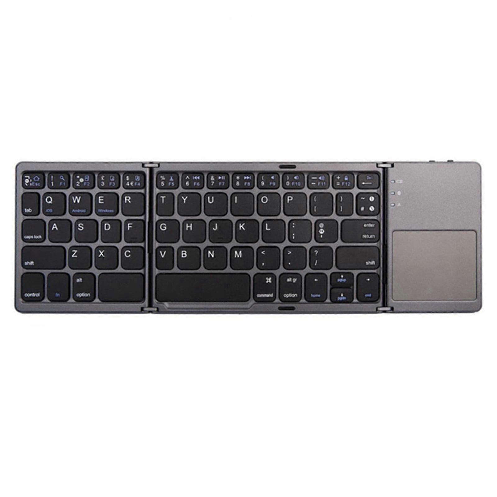 PAVEOS Keyboard and Mouse Bluetooth Keyboard Touchpad Foldable-fold Wireless for Black-g