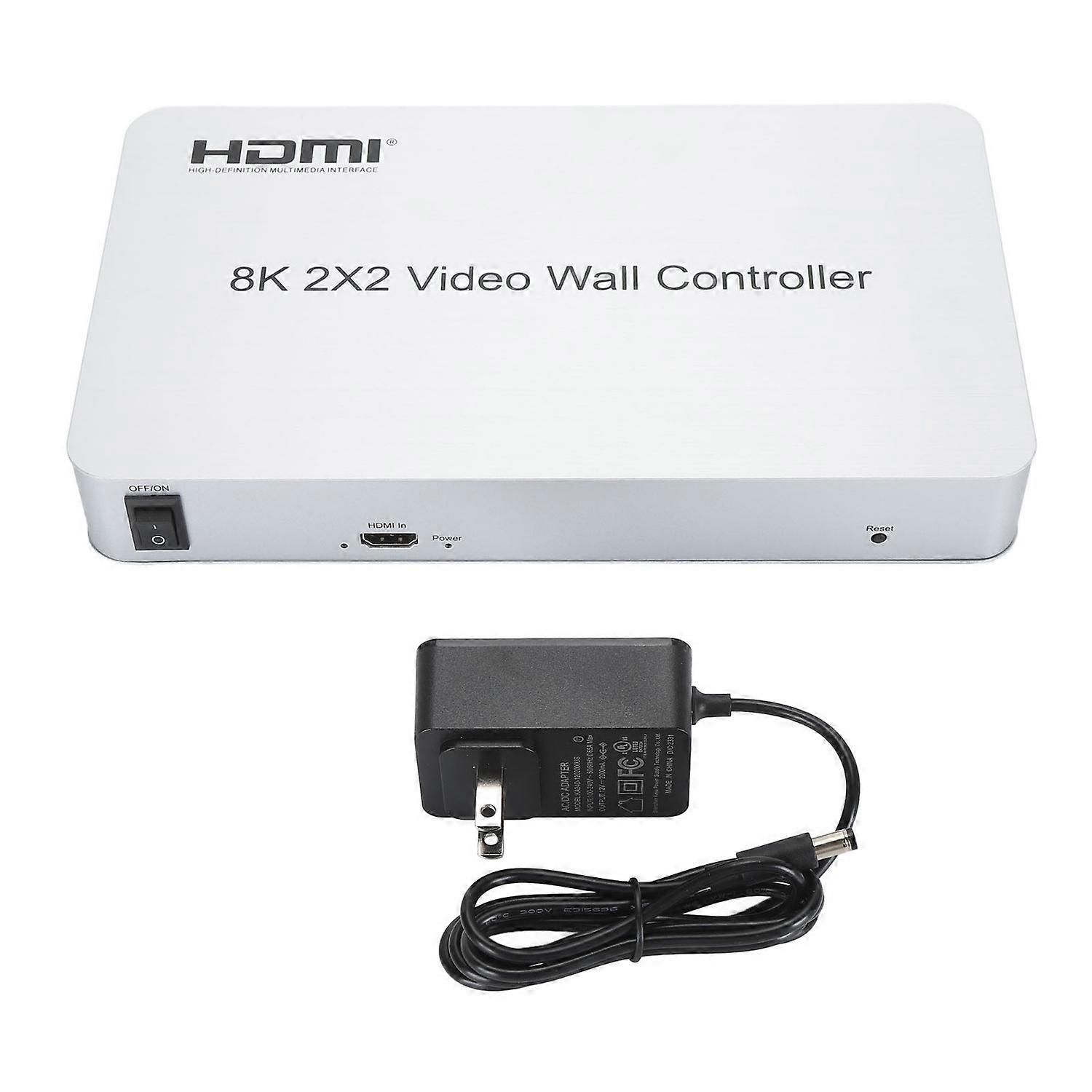 8K 2x2 Video Wall Controller HD Multimedia Interface 1.4 HDCP 1.4 Supports 2x2 1x2 1x4 Video Screen 