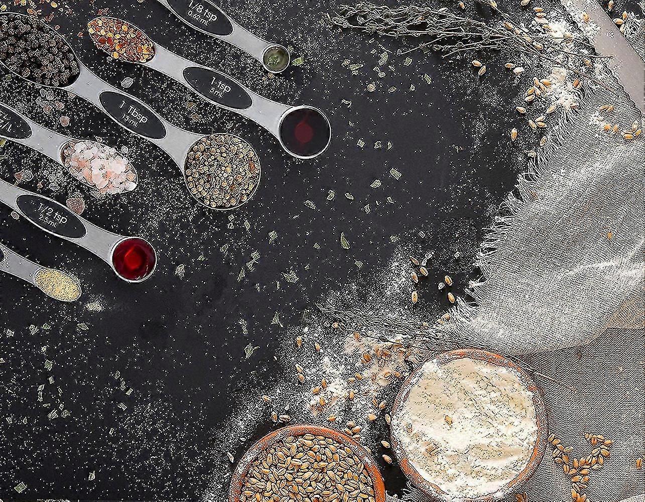 Double End 430 Magnetic Stainless Steel Measuring Spoon Set