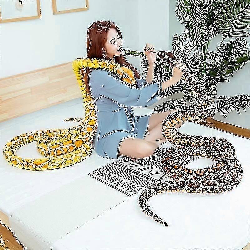 300cm Simulation Slanger Plys Legetøj Kæmpe Boa Cobra Lang Udstoppet Dyr Slange Plys Sjov Tricky Fri