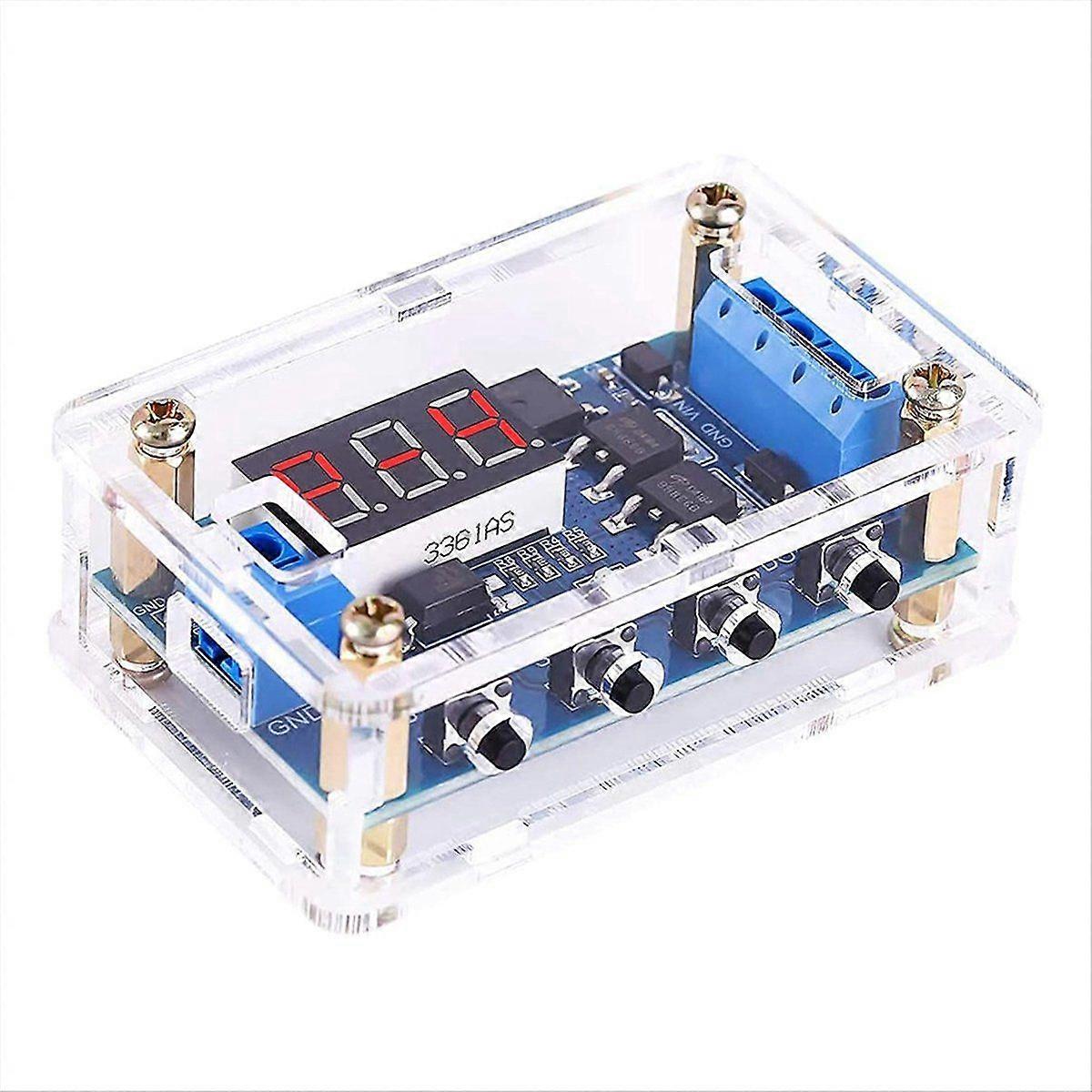 J04 Timer Delay Relay DC 5V 12V 24V on Off Module Trigger Cycle Dual MOS Control Board with Digital Tube