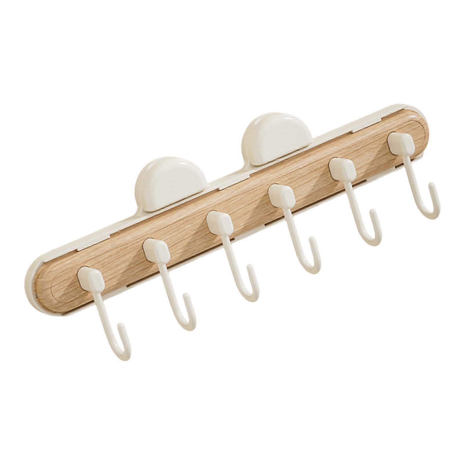 Easy To Install Suction Cup Hooks Strong Suction Hooks For Various Smooth Surfaces Perfect For Towels And Utensils  Wood Grain Color
