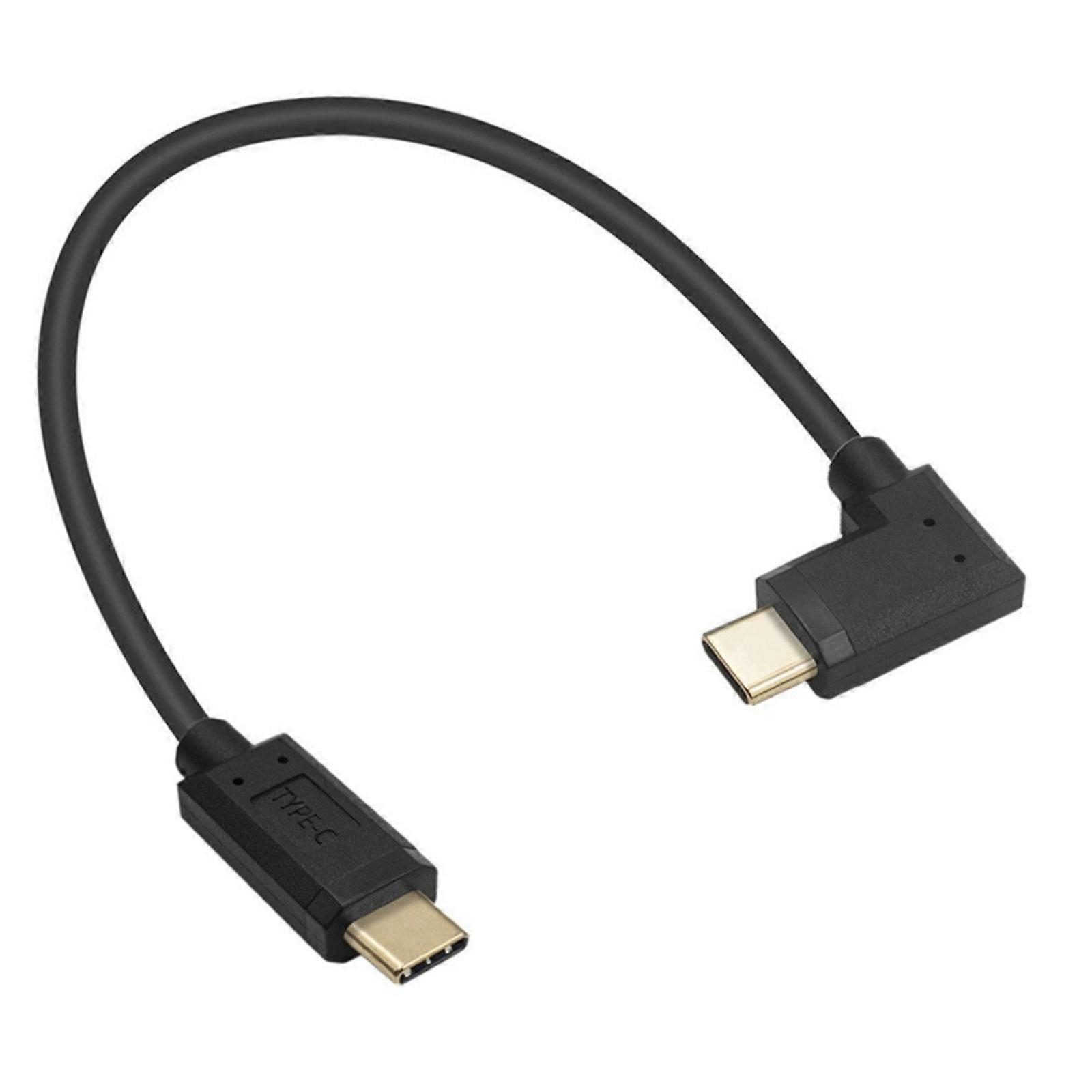 10Gbps USB C Male to Male USB C Right Angle Charging Cable Data Sync Replacement for Phone Tablet Laptop Accessories Multicolor