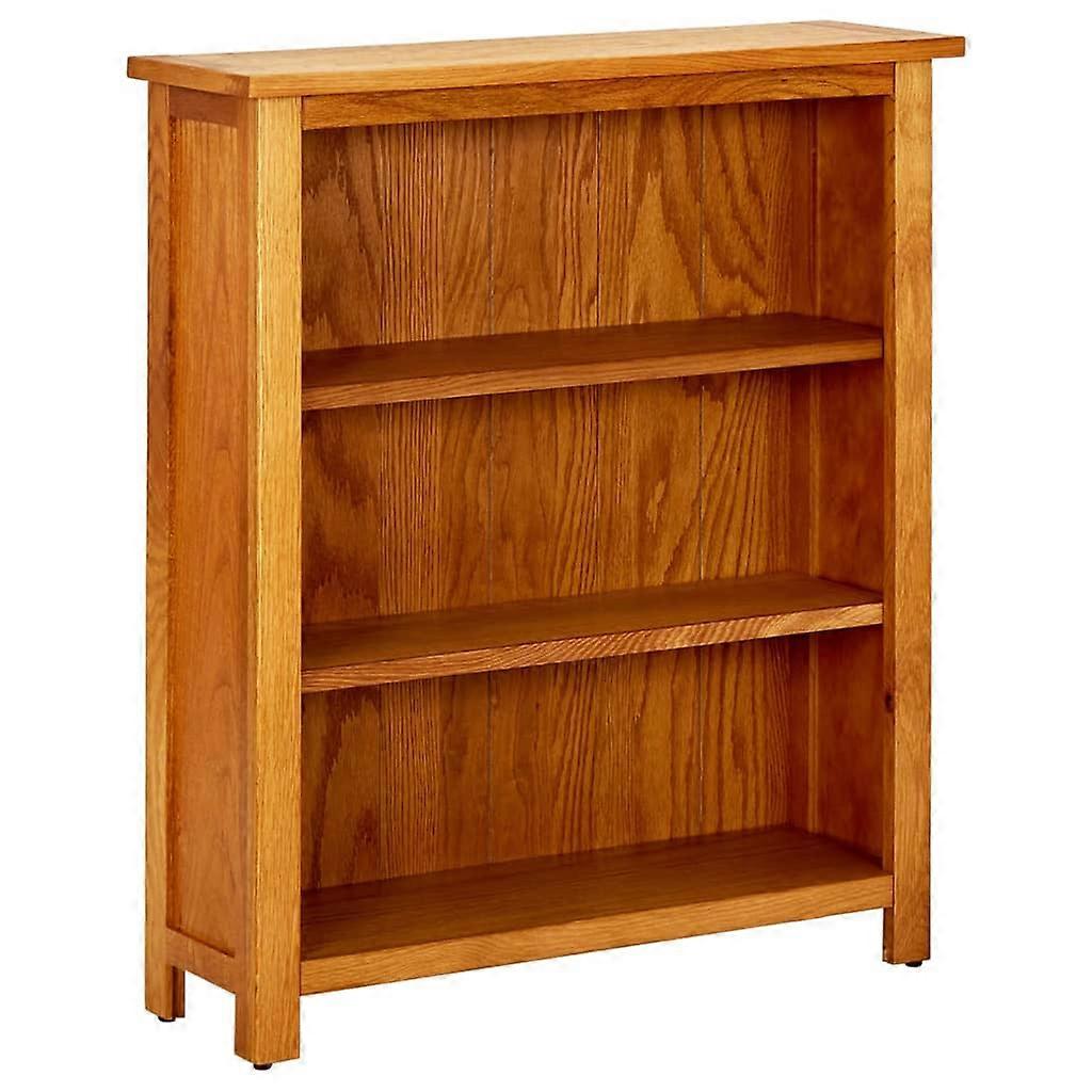 Bookcase 3 compartments 70x22.5x82 cm solid oak wood