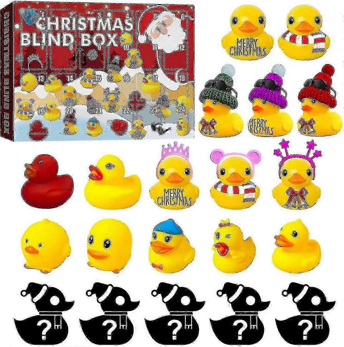 Rubber Duck Advent Calendar 2025, Advent Calendar 2025 Kids, Advent Calendar Duck Bath Toy Set, Advent Calendar With 15