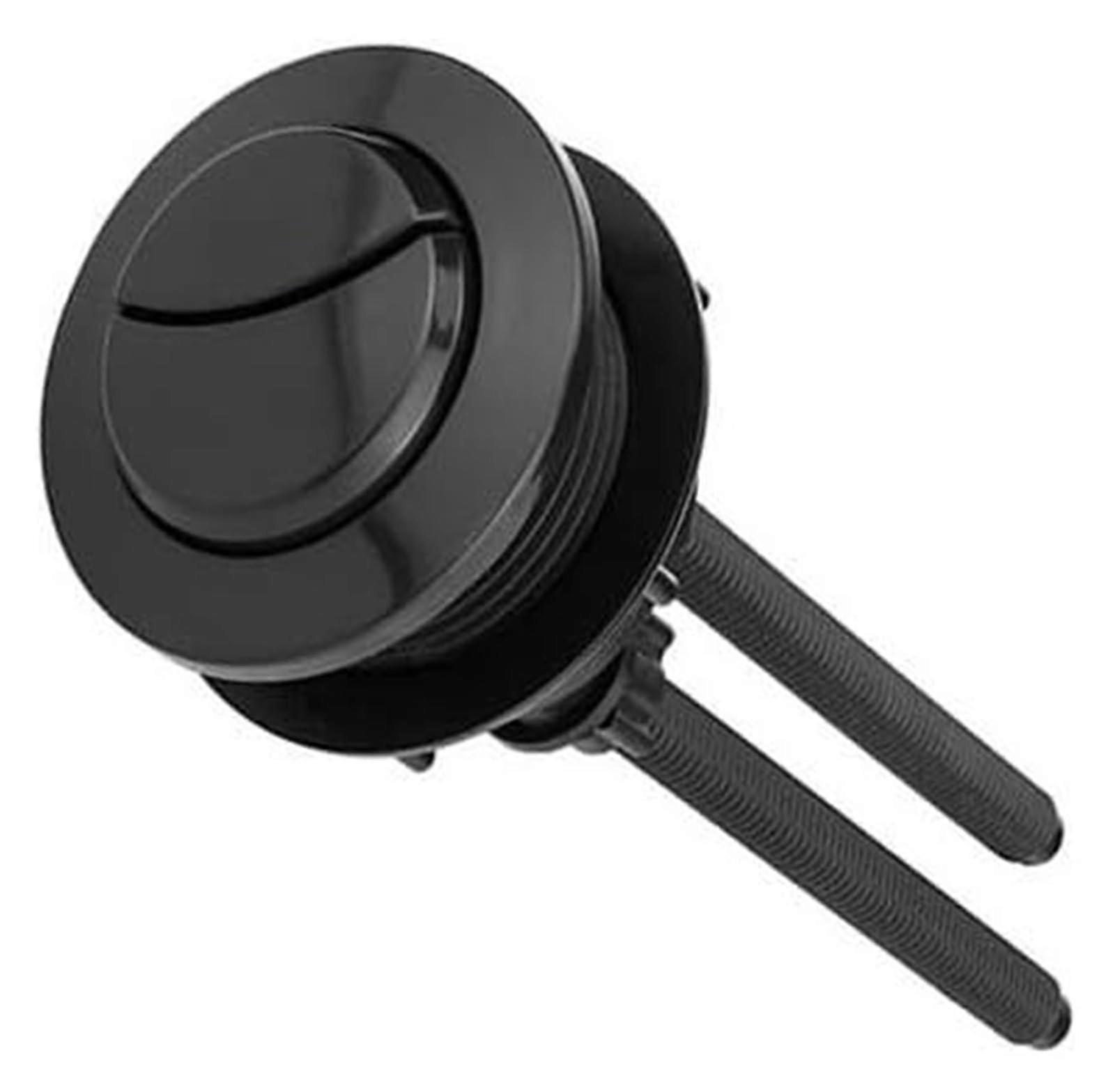 Toilet Cistern Push Button Black 58mm Diameter Round Head Dual Flush Button 1 Piece Replacement For Toilet Tank