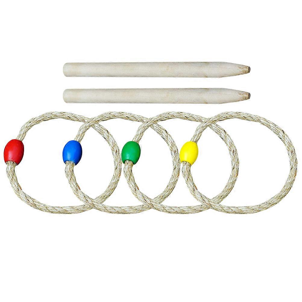 Ring Toss Toy Agility Practice Game Rings for Outdoor Game 4Sets