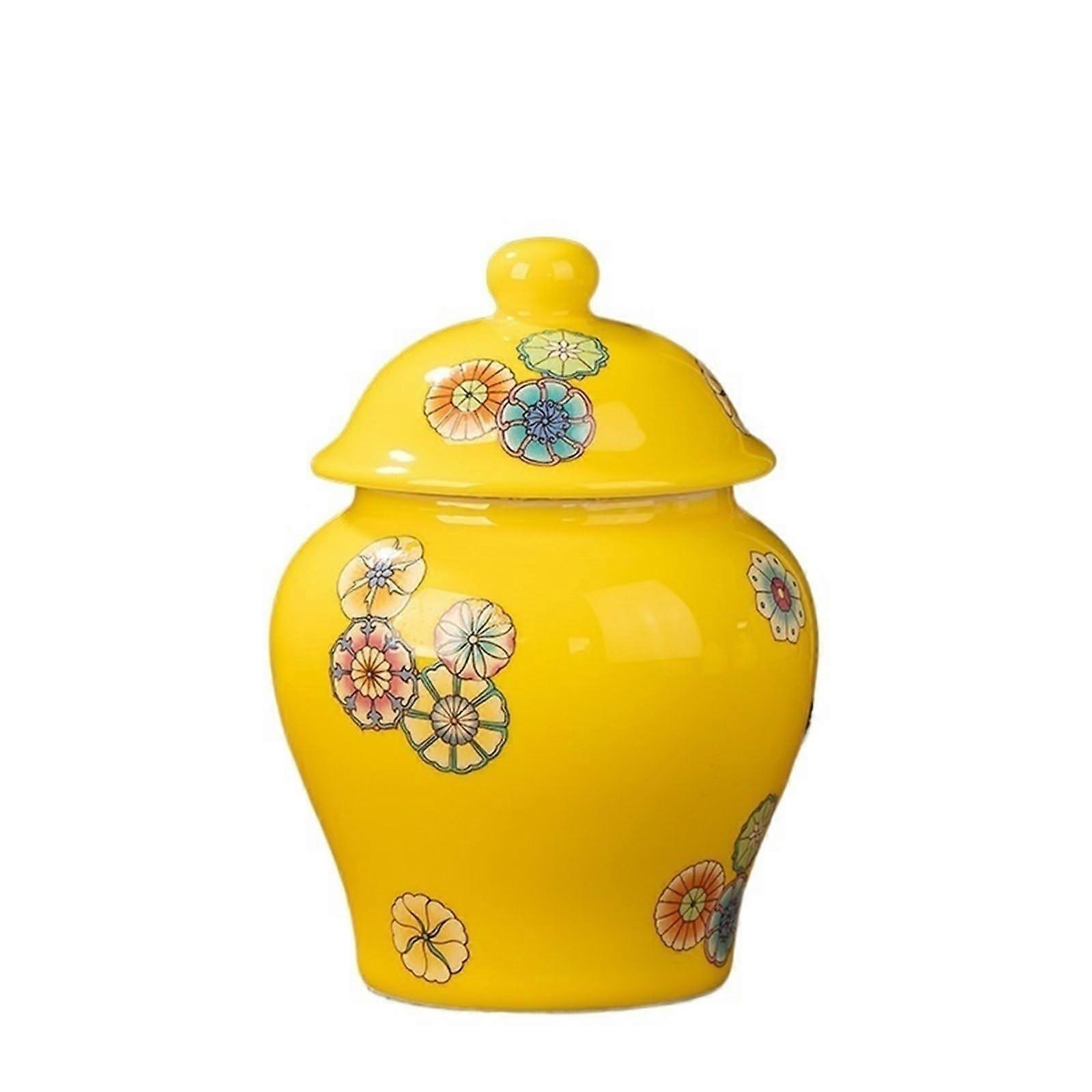 Ginger Jar Ceramic Storage Container for Kitchen Coffee Tea Sugar Candy Organizer