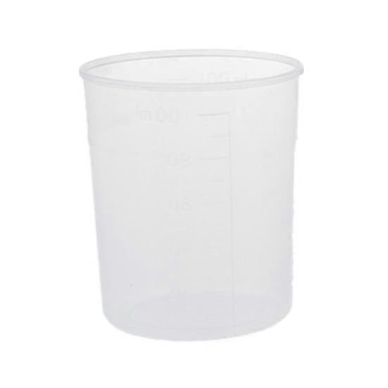 100ML Scale Cup Reusable Stackable Plastic Washable Measuring Glass for Lab