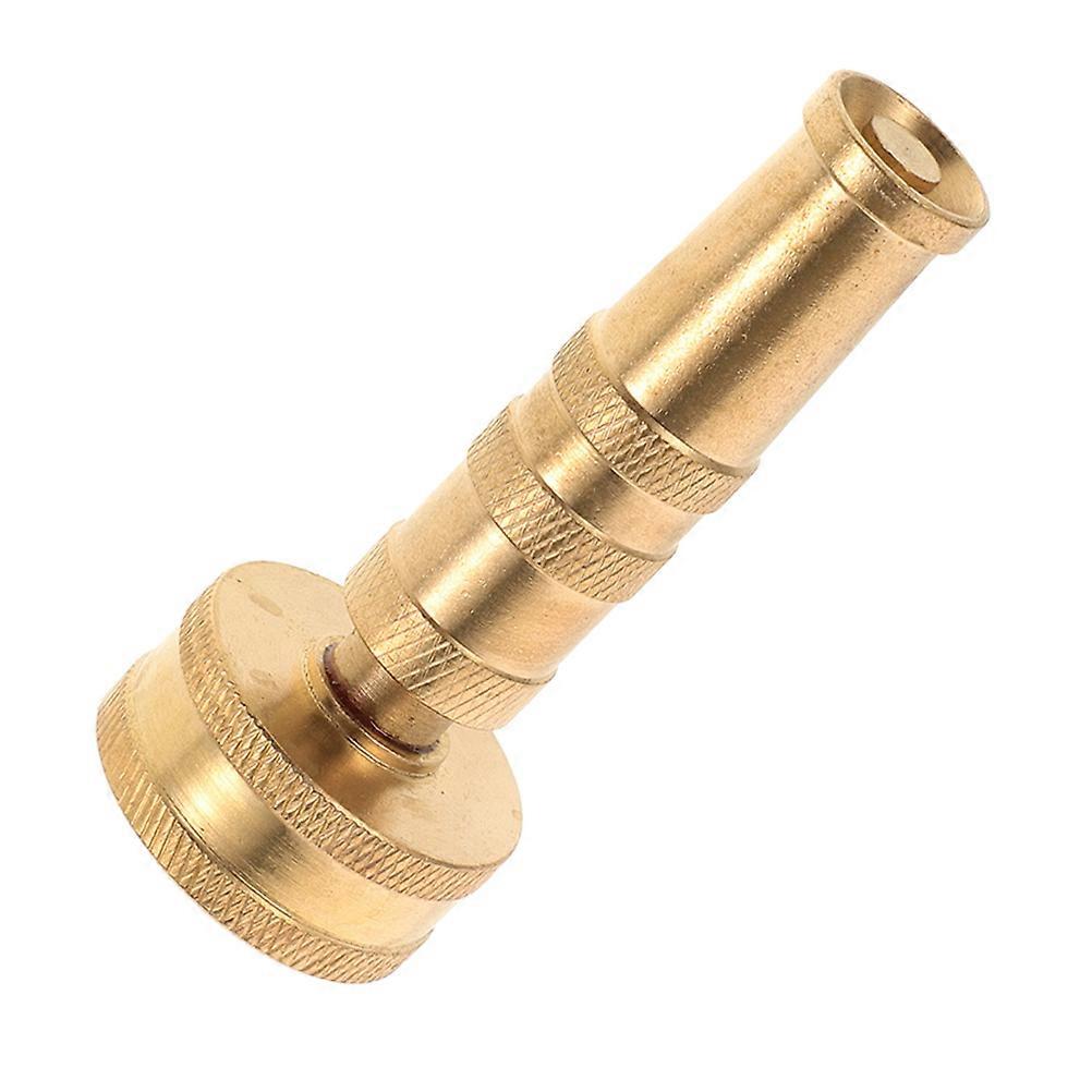 Golden Brass Garden Hose Nozzle for Watering with Adjustable Twist