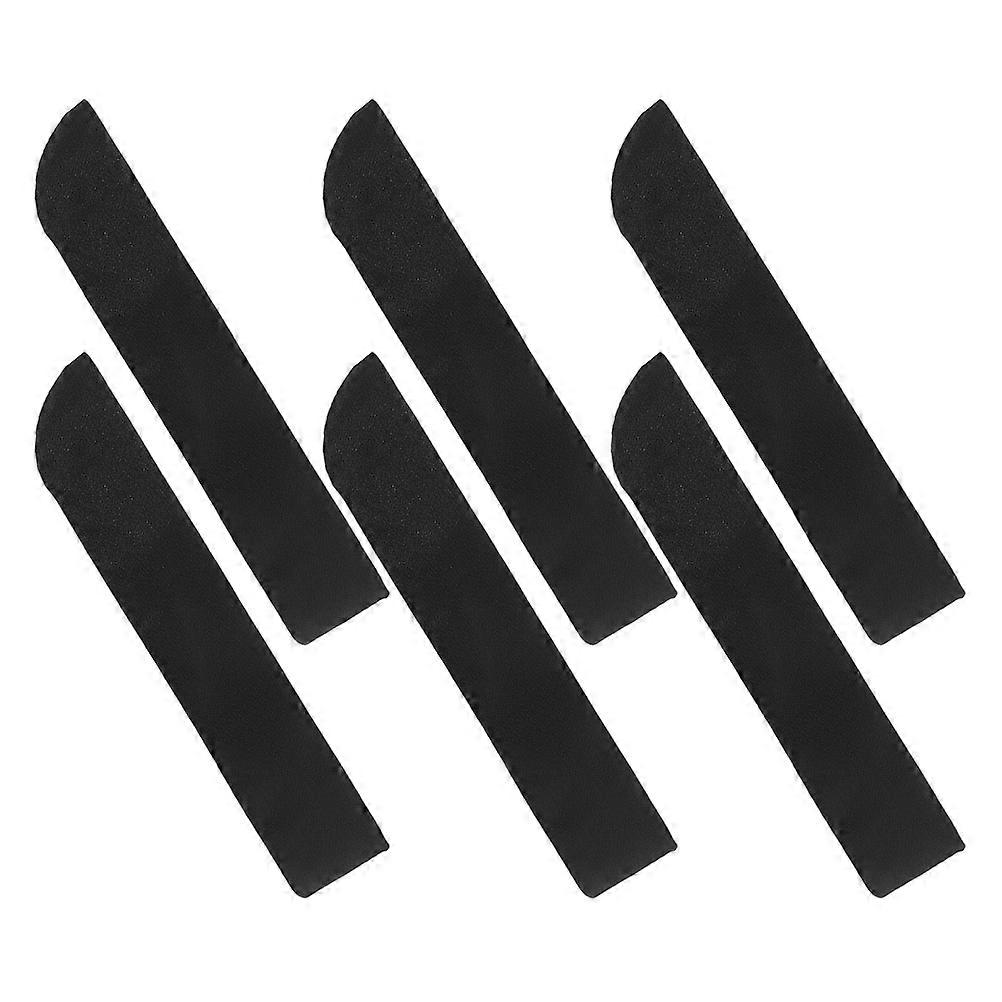 Portable Fan Storage Bag Set Black Color Rectangular Shape Protection For Folding Fans 6Pcs