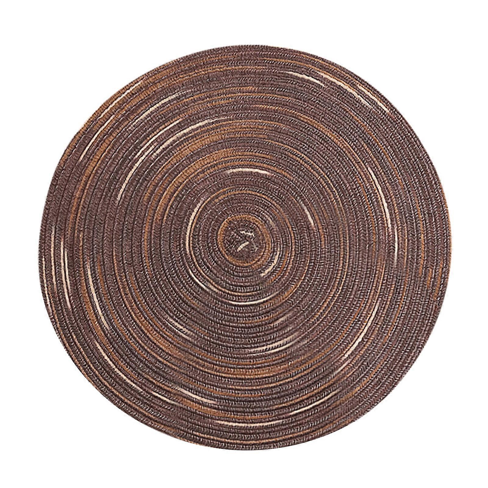Miayilima Dining Table Place Mats Round Placemats for Dining Table Woven Heat-resistant Easy To Clean Table Mats