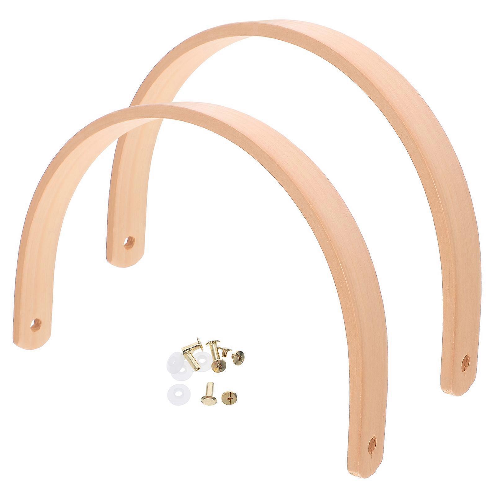 Solid Wood Serving Tray Handles for Ice Bucket Grip Replacement 2Pcs