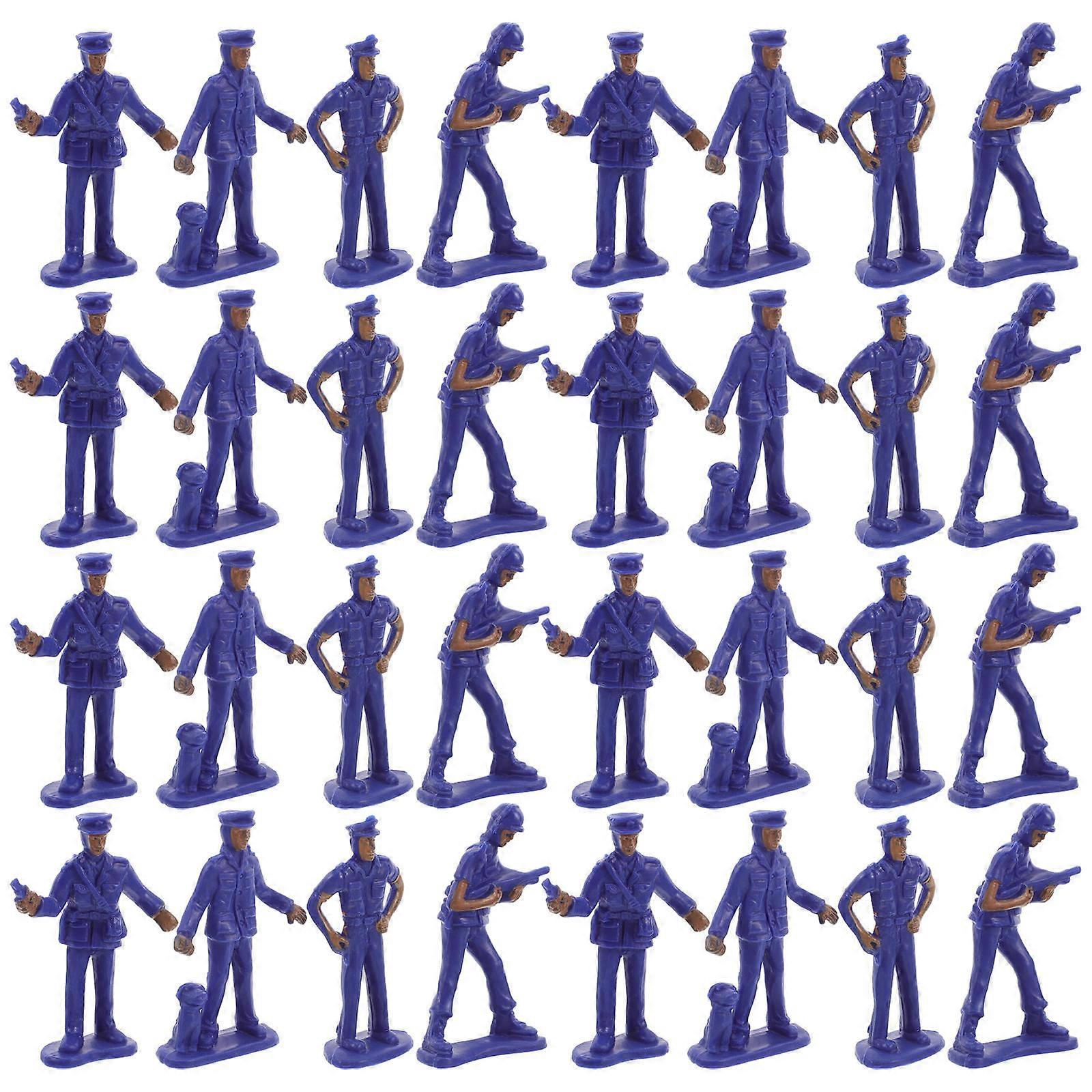 50pcs Realistic Police Figure Set for Sand Table Decoration Miniature Character Models for Desktop Display and Micro Landscape Ornaments