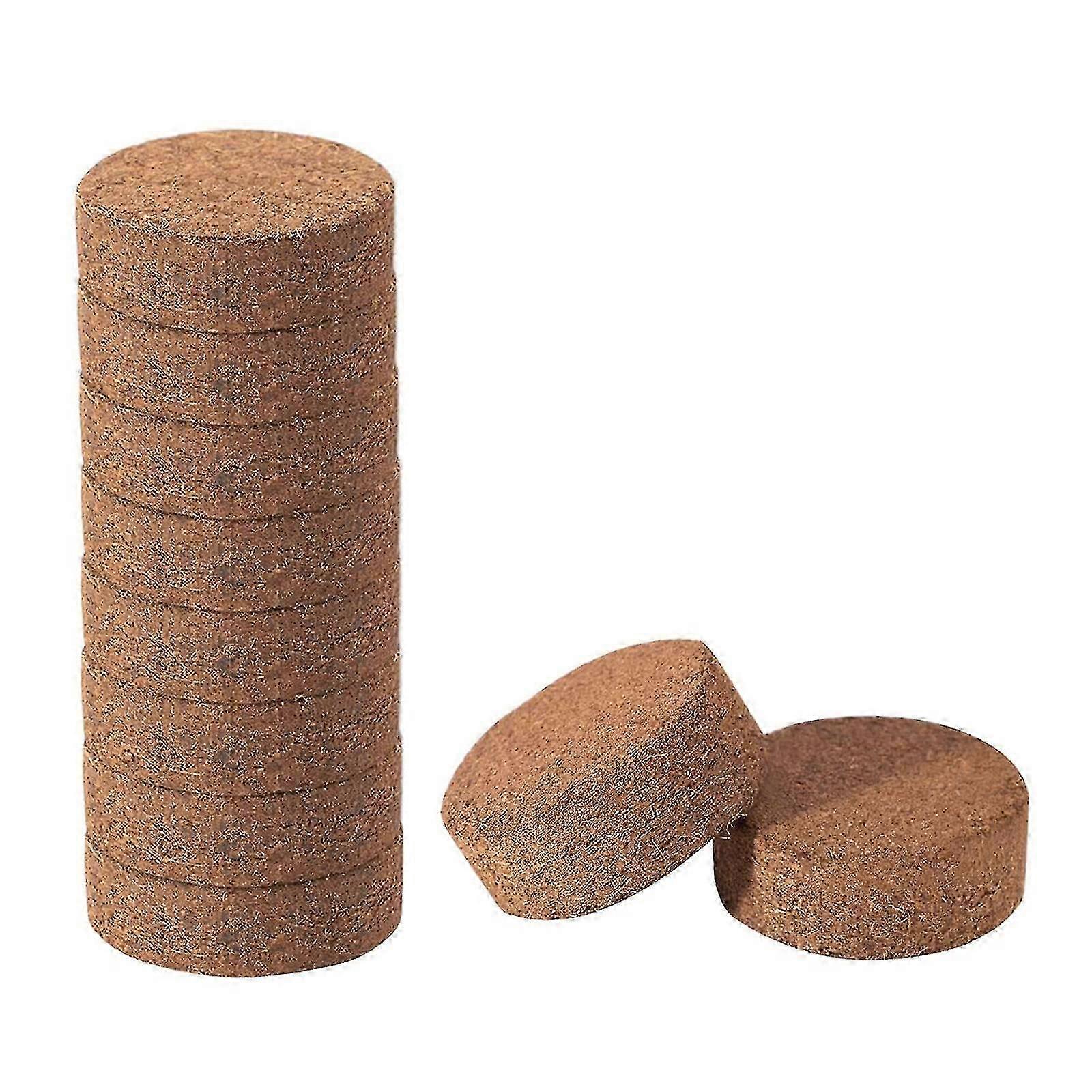 New,seed Starter 10pcs Coco Coir Soil Disk Expanding Coir Fiber Potting Soil- Nursery Compressed Organic Plant Soil Easy-to-store Coco Coir Pelle w