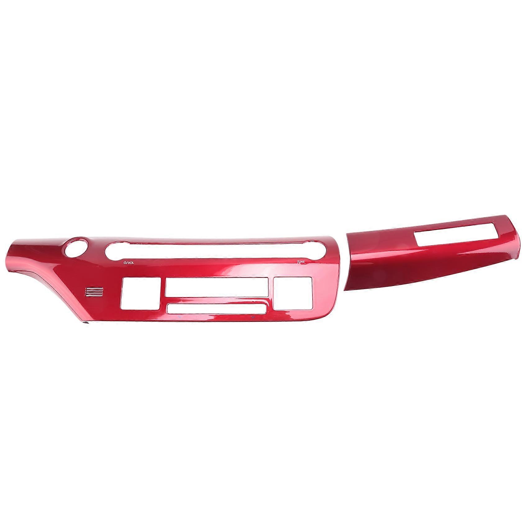 Car Central Control Trim Panel Frame for 2024+ Car Multi-Function Button Trim Panel Red