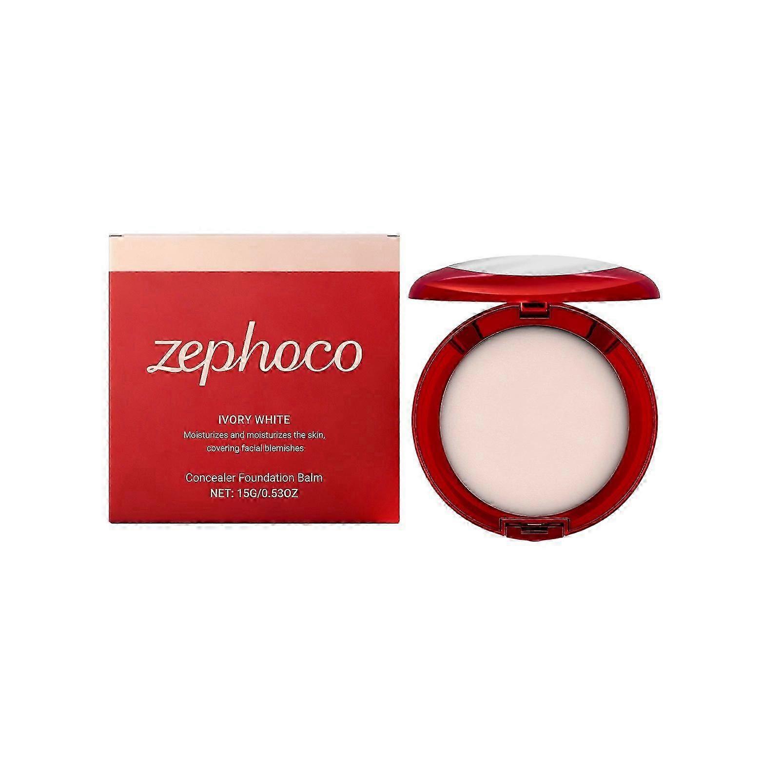 Zephoco Ivory White Moisturizing Concealer Foundation Cream Texture Light And Light Clothing Matte Clear Makeup Effect Foundation Cream