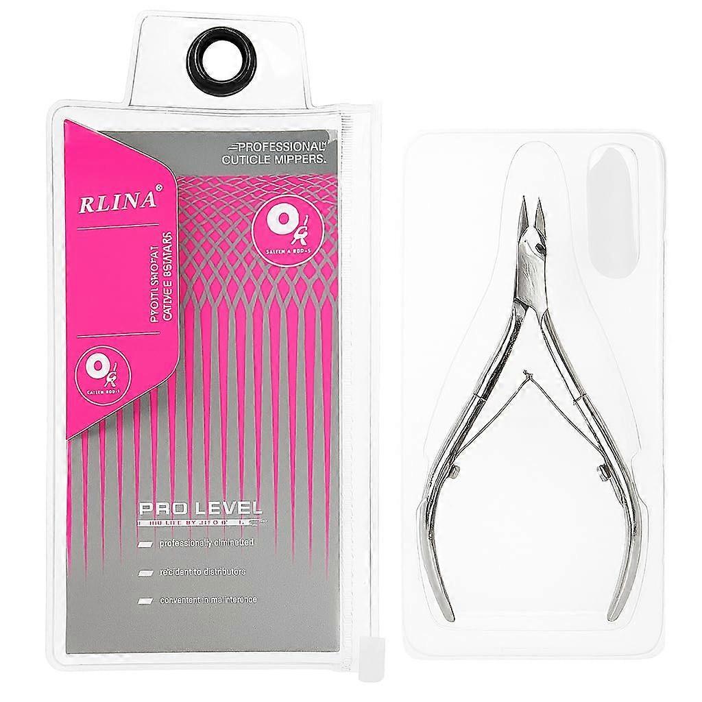 Professional Stainless Steel Cuticle Nipper with Sharp Precision Tips for Manicure and Pedicure, Silver G22