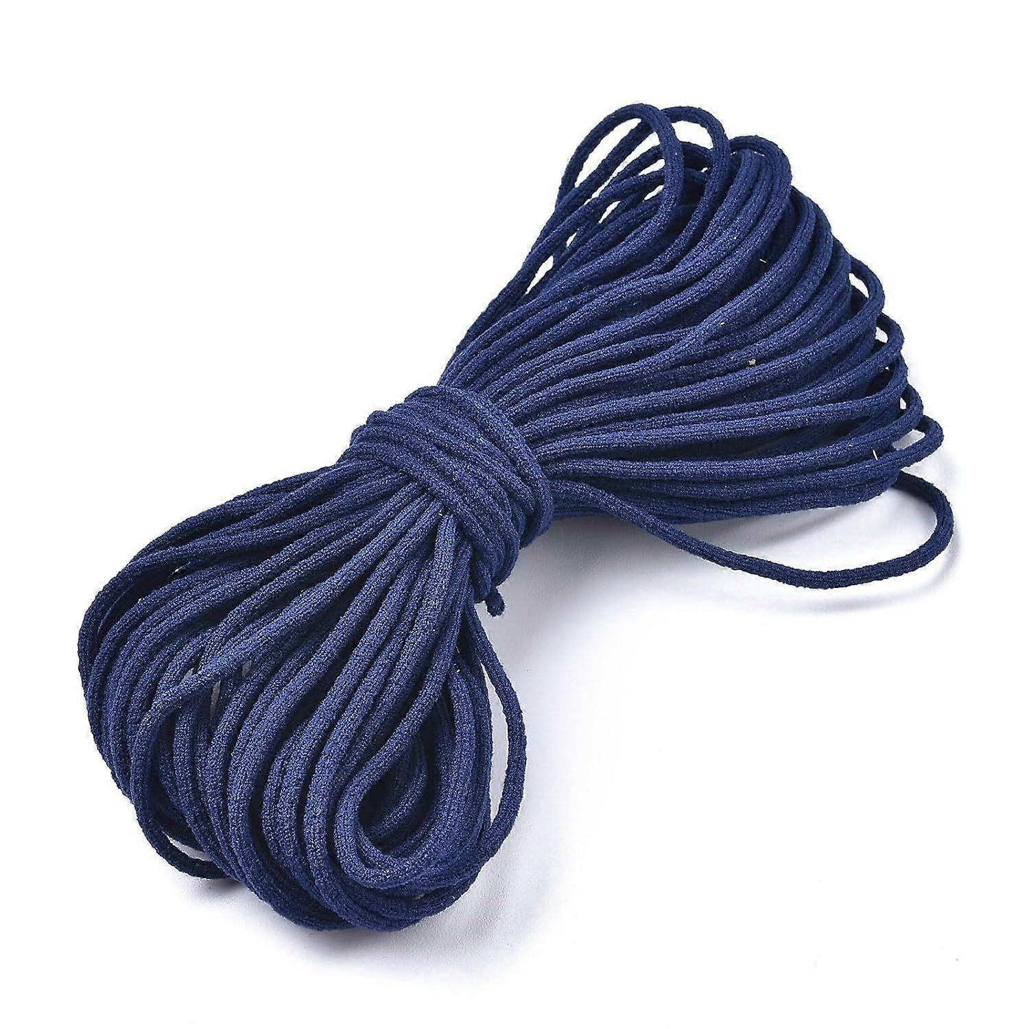 5 Bundles Nylon Elastic for Mouth Cover Ear Loop Prussian Blue 2-3mm 10 Yards per Bundle Face Elastic Cord Flat for Making