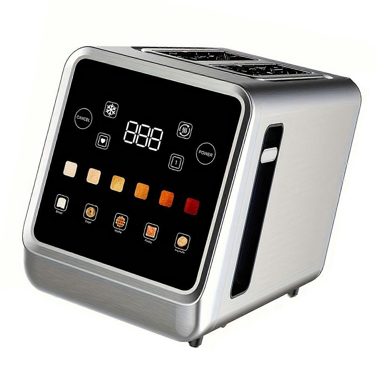 Practical Stainless Steel Built Toaster Designed for Longevity Featuring Bright LCD Display User Friendly Operation Multicolor