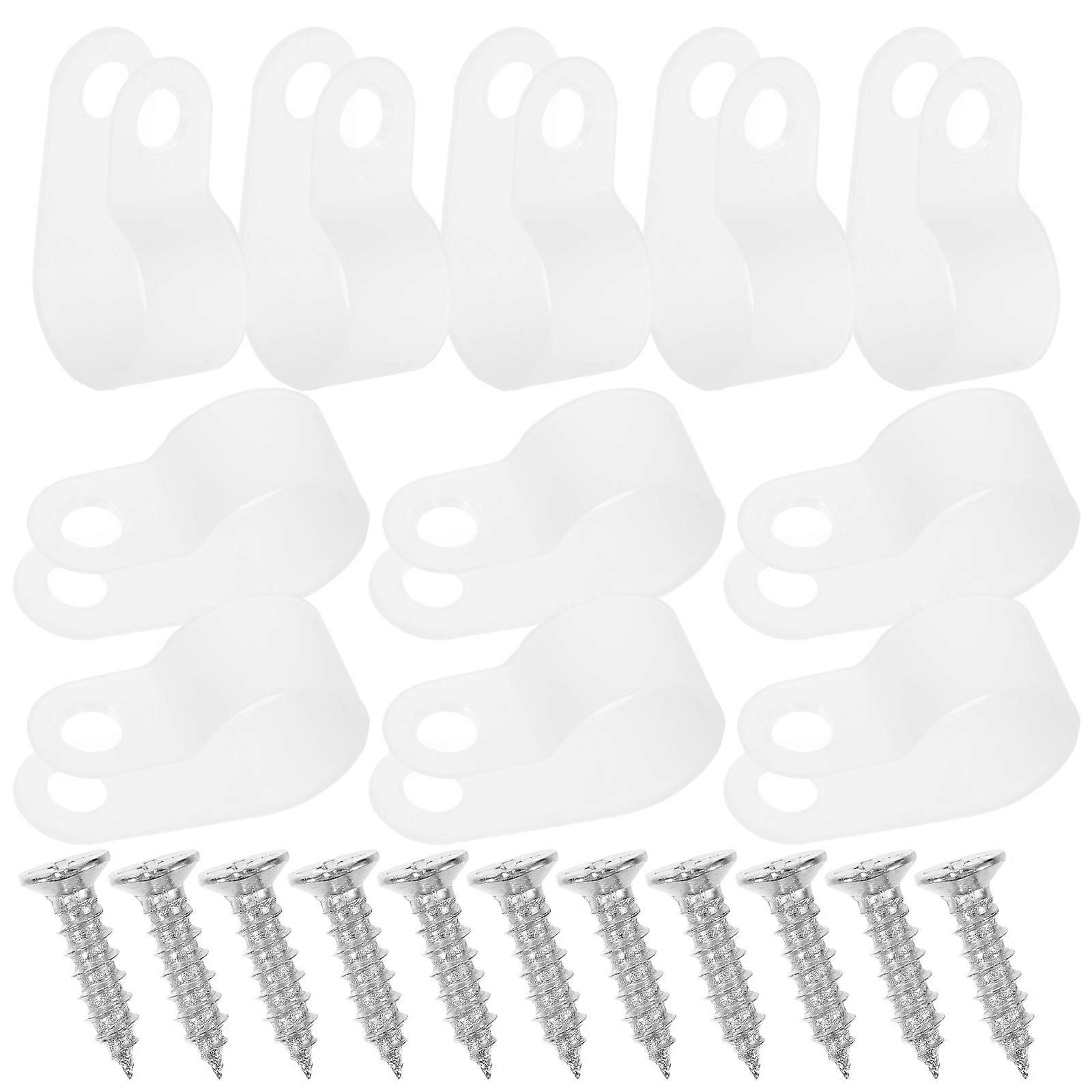 Rope Light Clips for Outdoor String Lights with Stainless Screws 2Sets