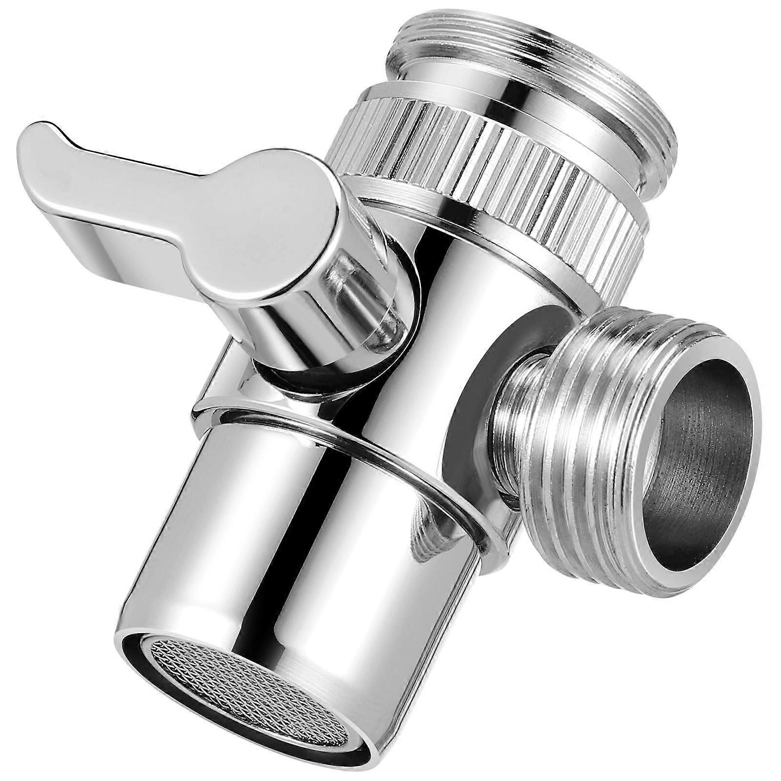Silver 3-Way Shower Arm Diverter Valves 2Pcs Rectangular For Shower Systems Homeowners Water Diverting Function