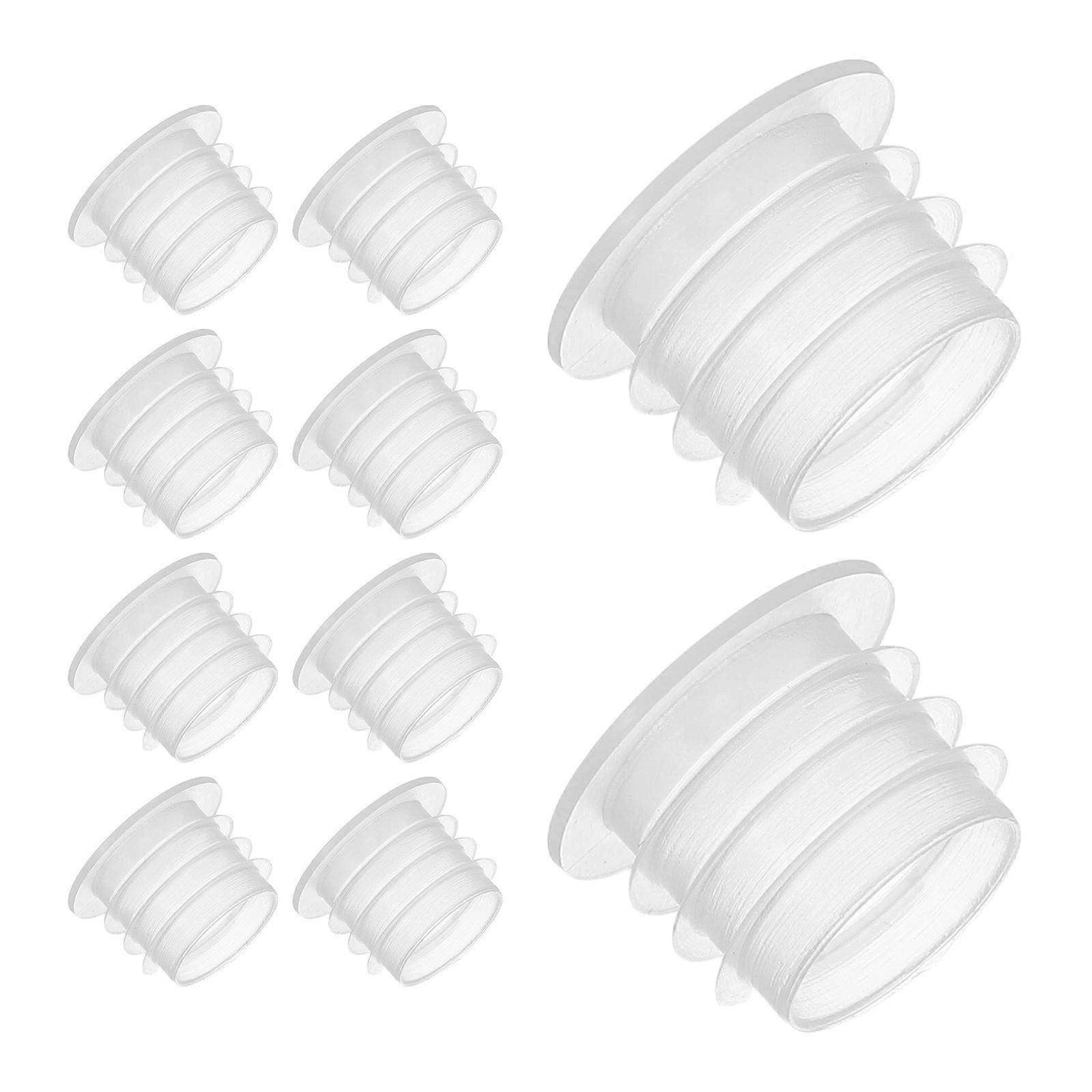 Plastic Stoppers for Beverage Seal with Pull Ring 100Pcs Transparent