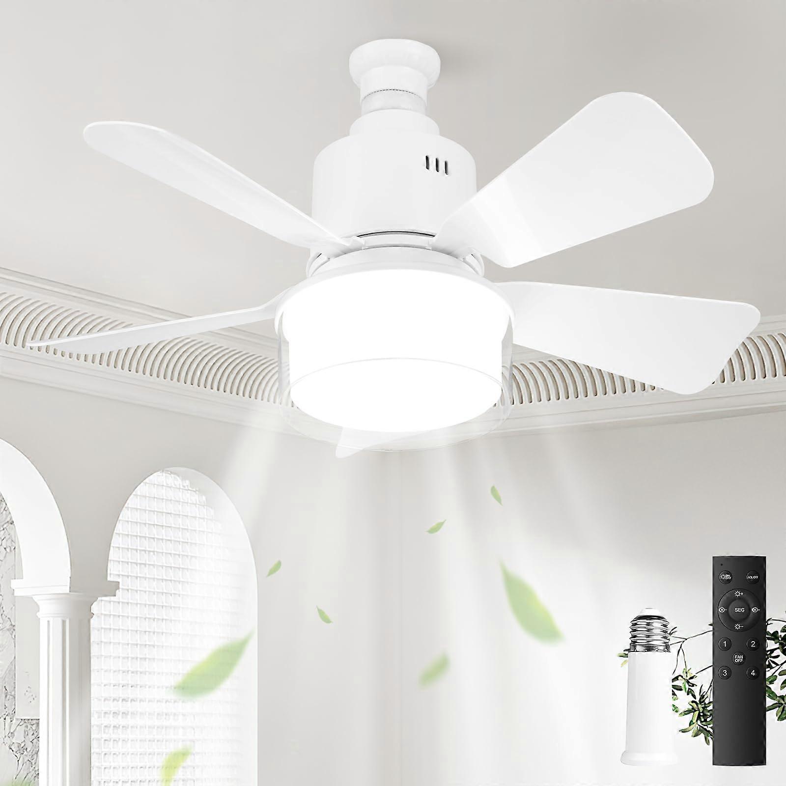 Ceiling Fan with Light and Remote, Smart App Control, 2800 Lumens LED, Screw In White Fixture