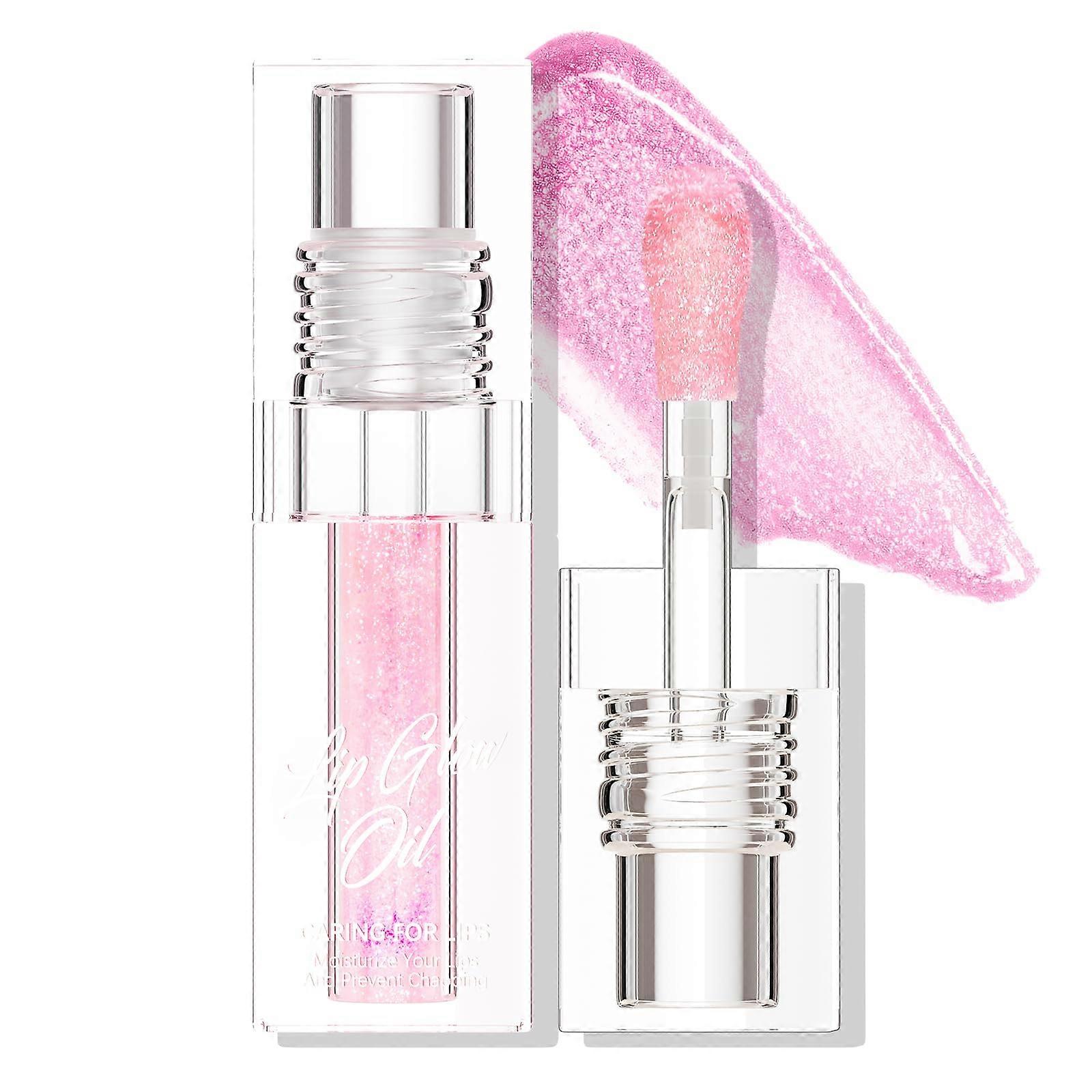 Color Changing Lip Oil with Deep Hydration and Plumping Gloss, NonSticky Lip Glow #01 0.12oz