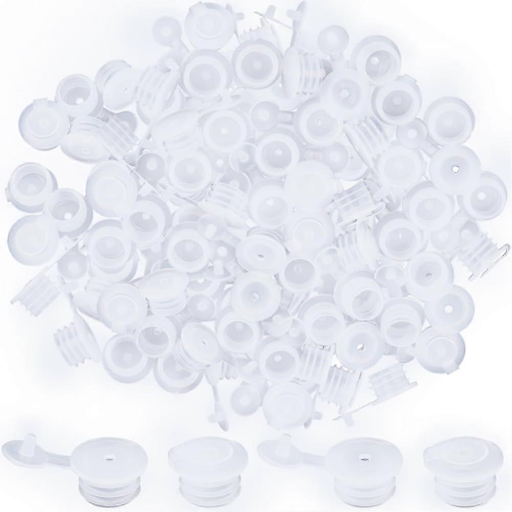 50PCS 12mm Inner Diameter Plastic Salt and Pepper Shaker Stoppers with Holes Reusable White Replacement End Plug Insert Bottle Inner Plugs for Cosmeti