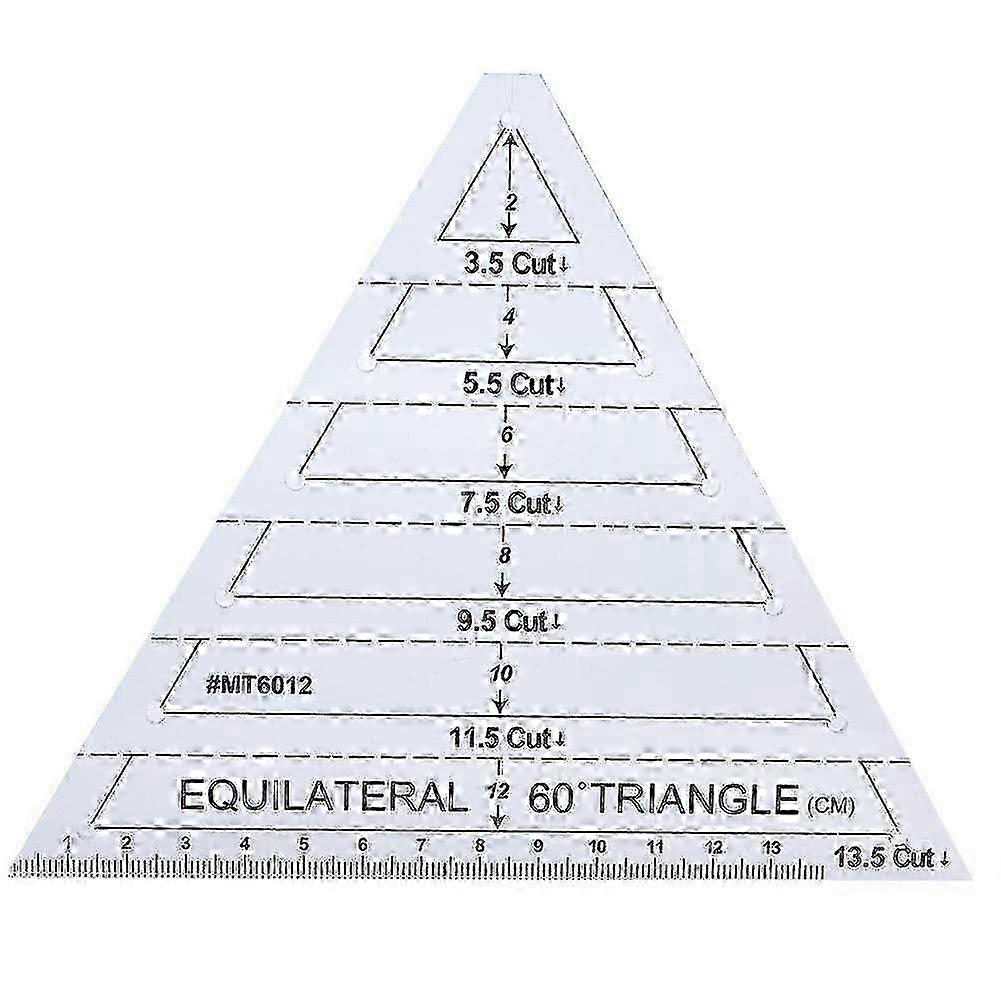 Regla de Acolchado de Triángulo Equilátero de 60 Grados para Coser Patchwork