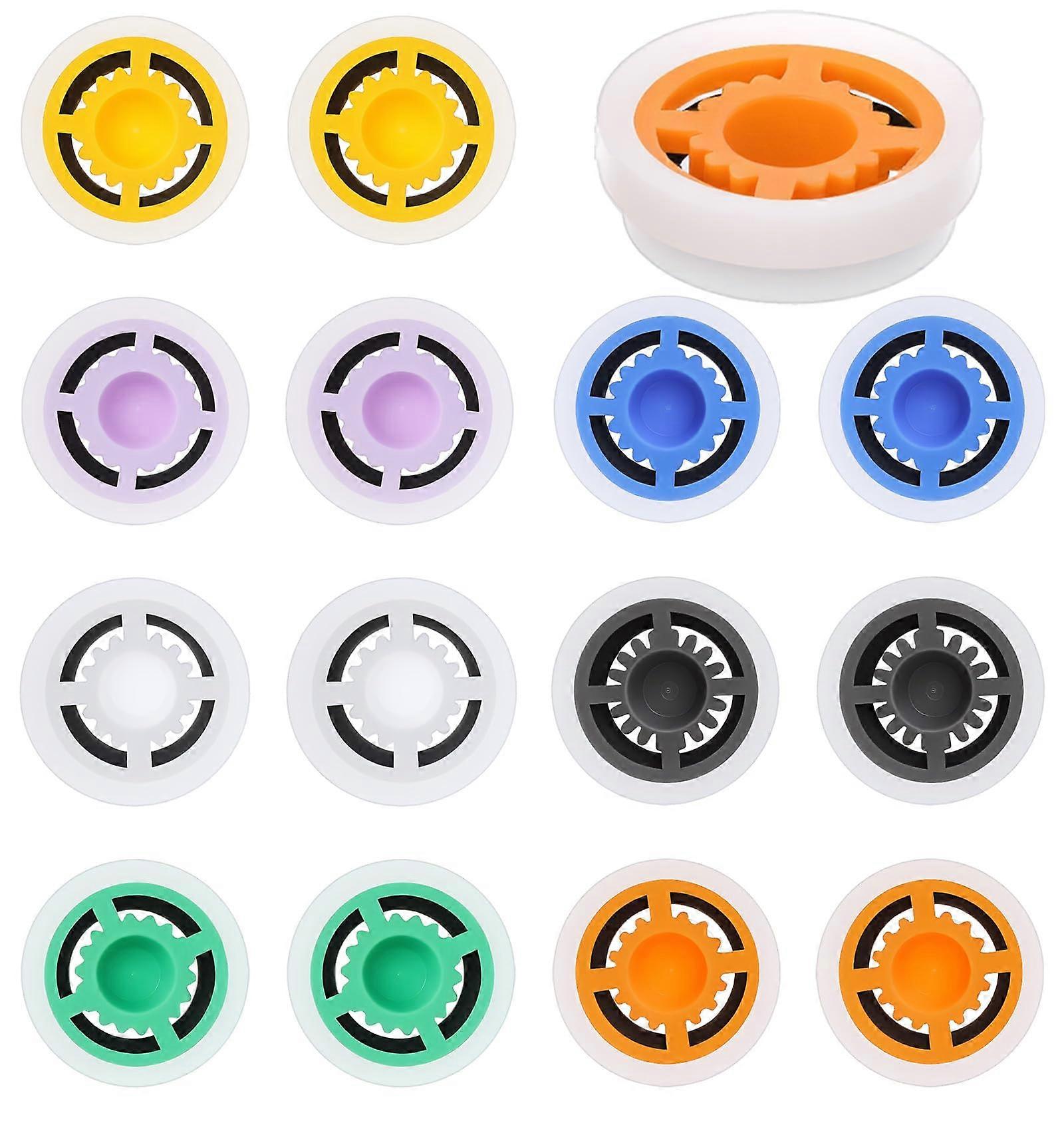 14 Pcs Multicolor Shower Flow Restrictor Set with Adjustable Water Saving Control for Universal Use