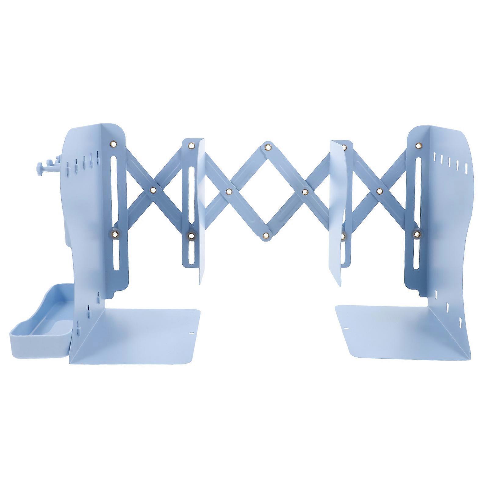 Heavy Duty Metal Bookend For Home Office Usage With Expandable Design Providing Sturdy Support In Sky-Blue Color 2Pcs