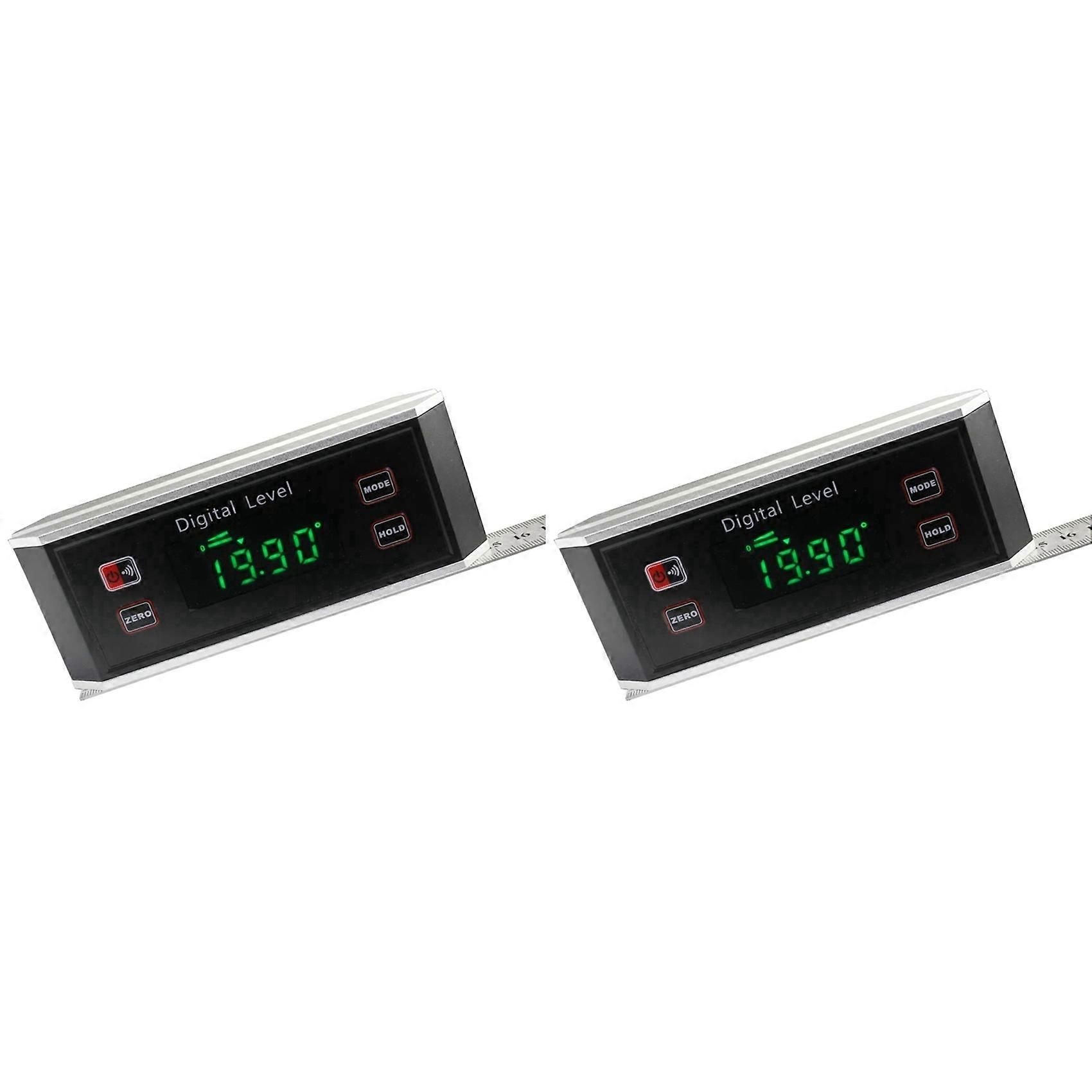 2X Digital Level Electronic Protractor Inclinometer with Magnet Illuminate Level Angle Meter Gauge Level Box