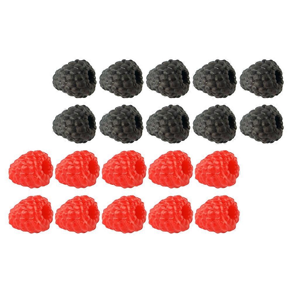 Simulation Fruit Model for Decoration Use 20Pcs Lifelike Raspberry Ornaments