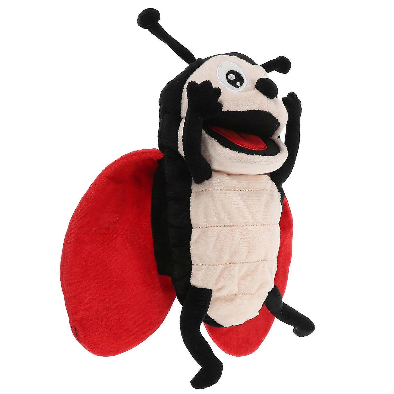 Soft Ladybug Hand Puppet for Children Cartoon Plush Toy