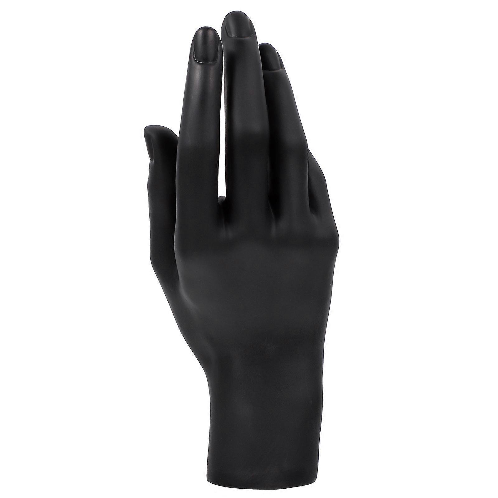 Black Plastic Ring Holder Hand Model for Jewelry Display 1Pcs Stand