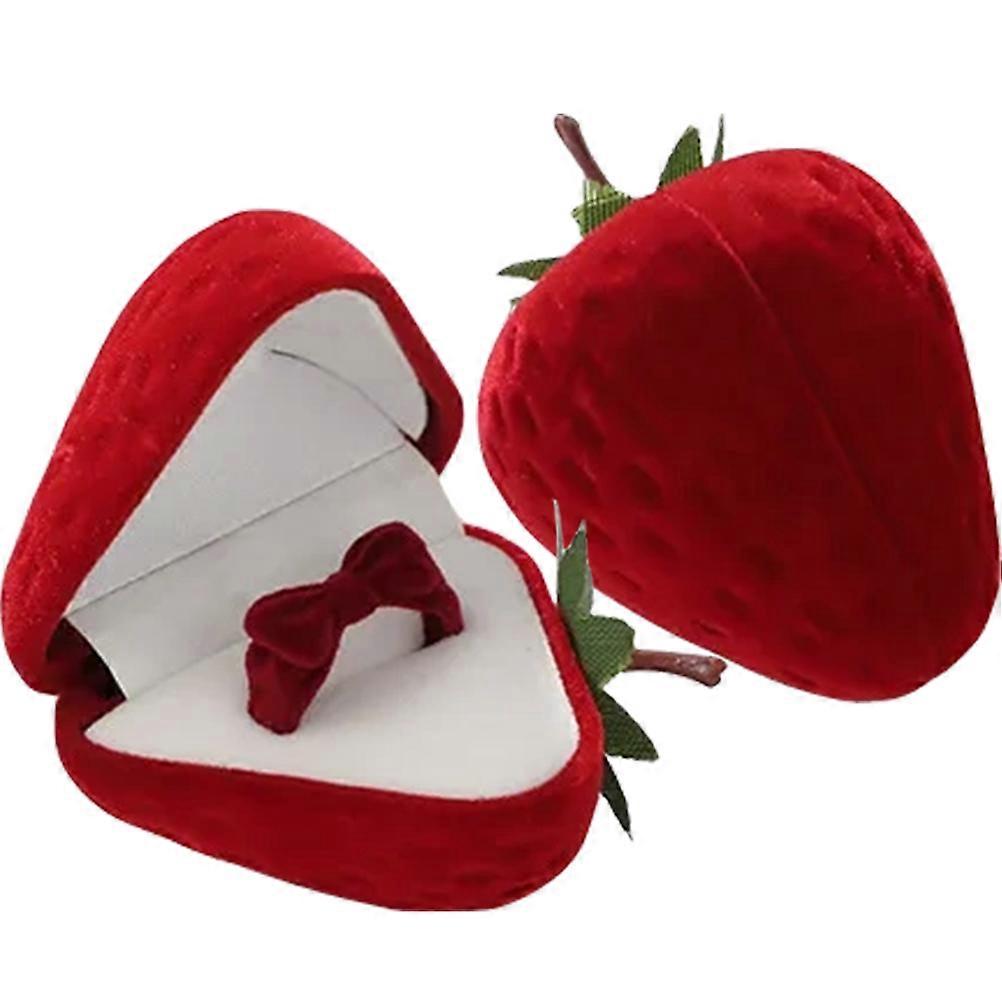 Strawberry Ring Box for Wedding Ring Storage with 4Sets of Red Boxes
