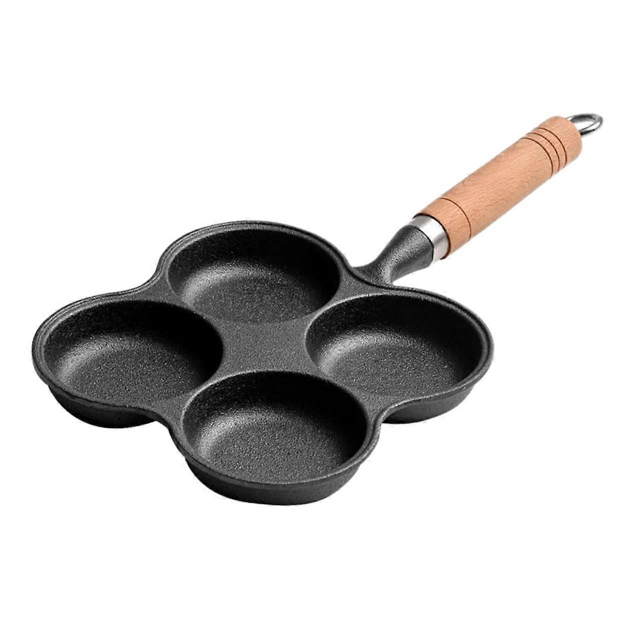 Non Stick Four Egg Frying Pan Multi Section Skillet for Breakfast Eggs Pancakes Bacon Easy Clean