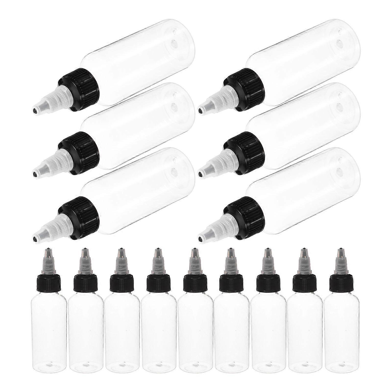 Plastic Squeeze Bottles with Fine Tip for Dispensing 60Pcs Transparent