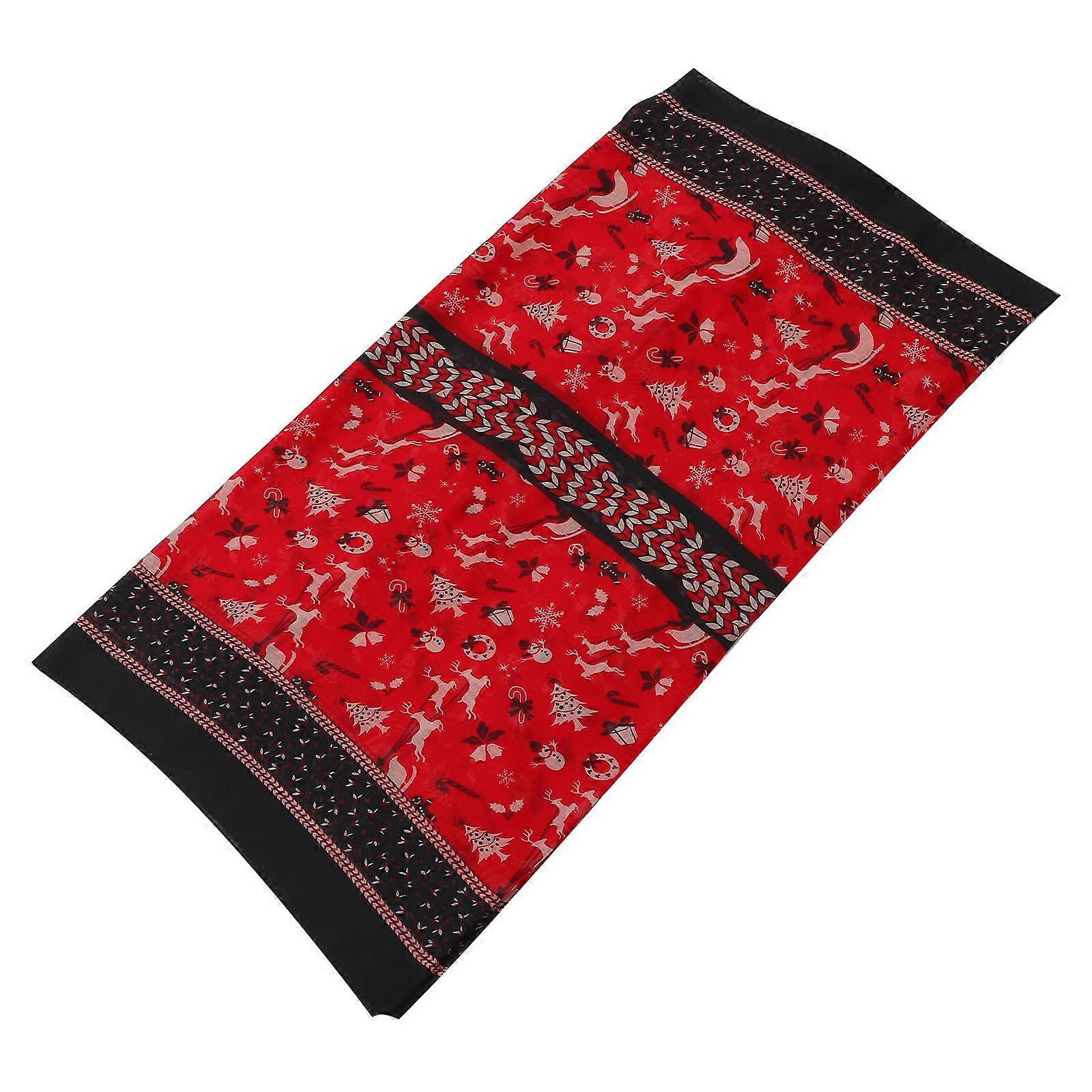 Xmas Shawl Small Deer Scarf for Decoration Use 1Pcs Comfortable Polyester