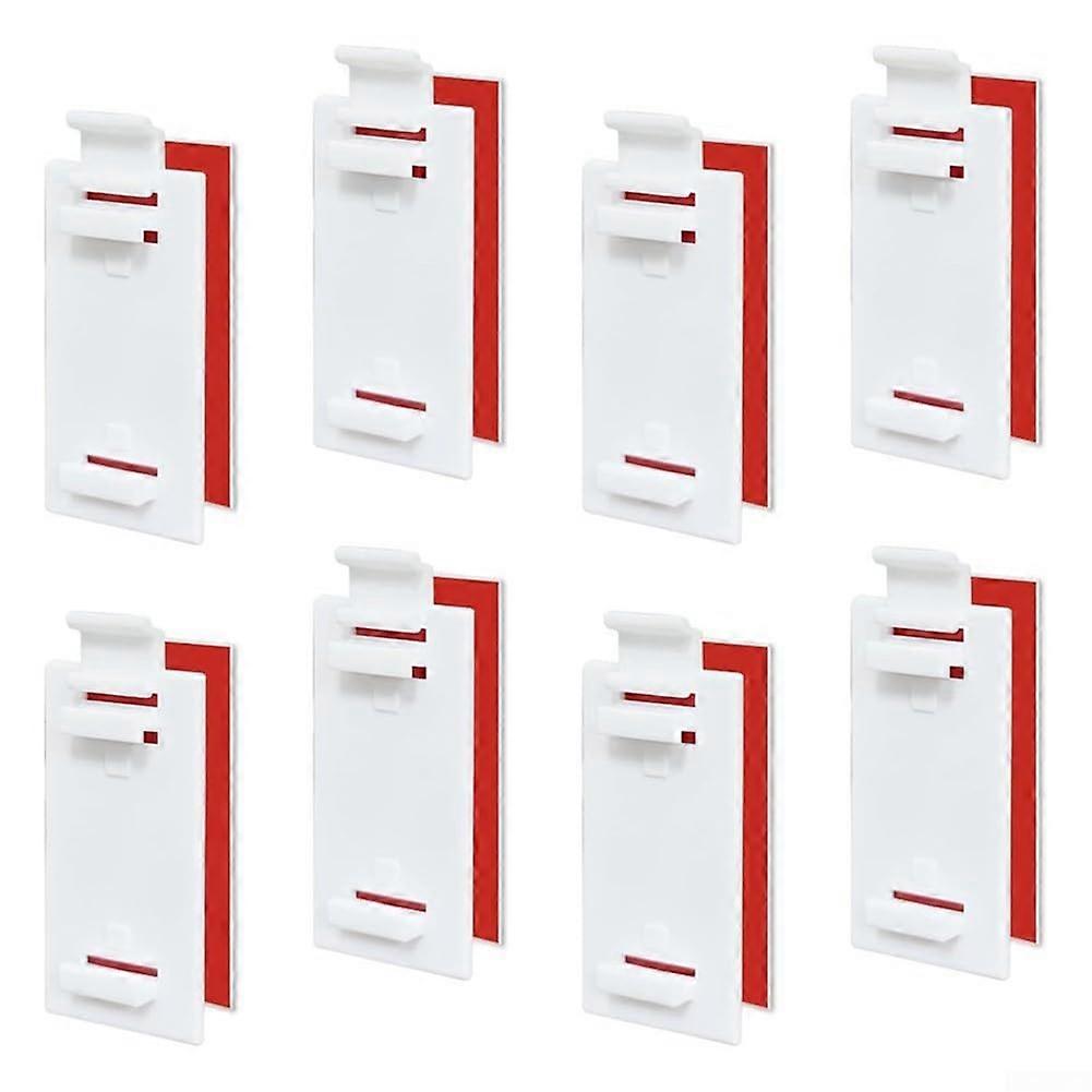 Curtain Brackets Nail Rod Holders Set for Blinds, Wall Damage  Plastic Hooks, 8 Pack