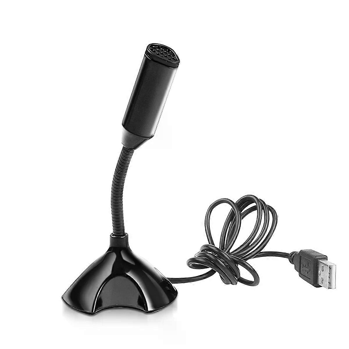 Adjustable USB Laptop Microphone Mini Studio Speech Microphone Stand Mic With Holder for Multimedia Desktop PC