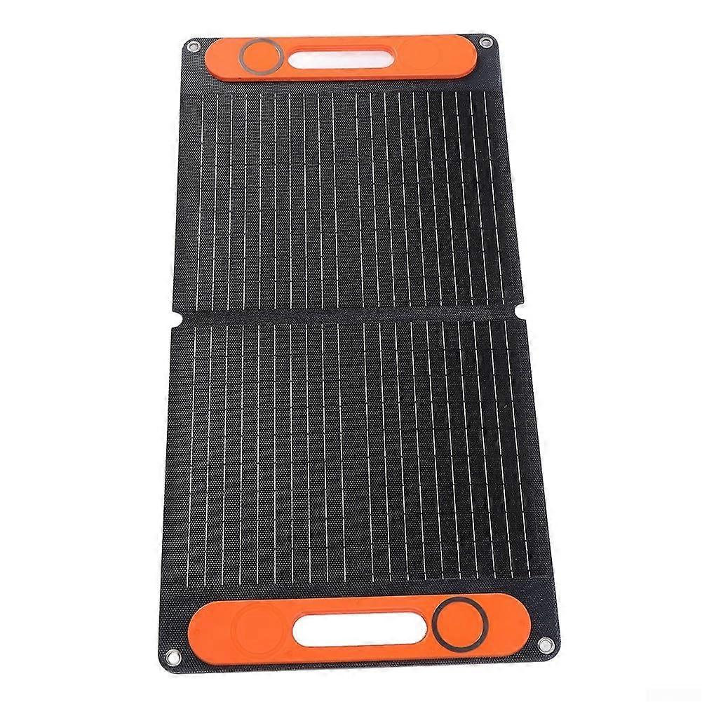 80W Portable Foldable Solar Panel Charger with Dual USB and 12V Output for Camping