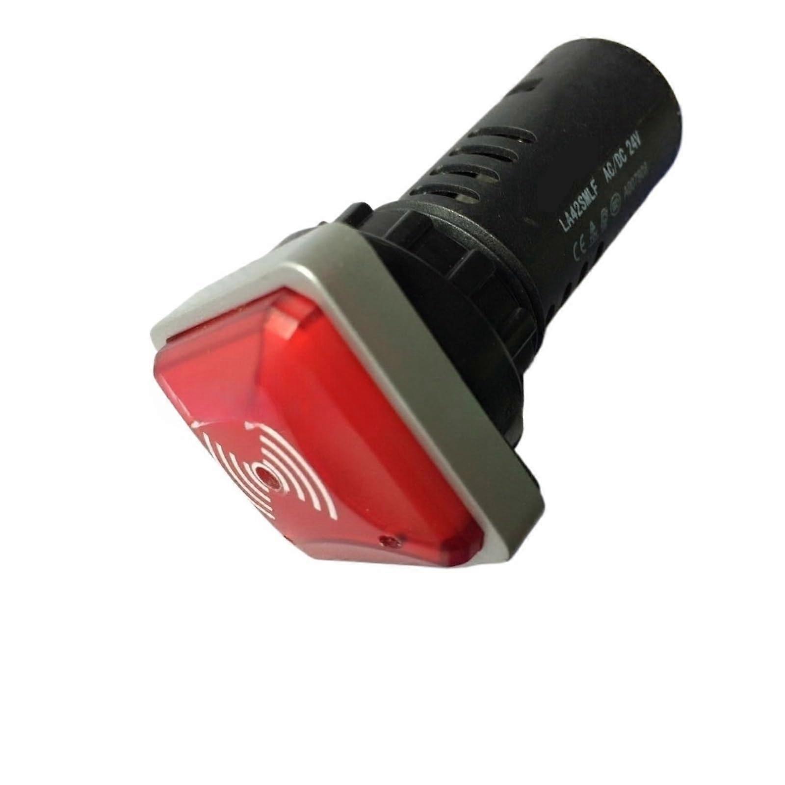 AC220V Square Flash Buzzer Loud Warning Alert Panel Mount Industrial Audible Visual Signal