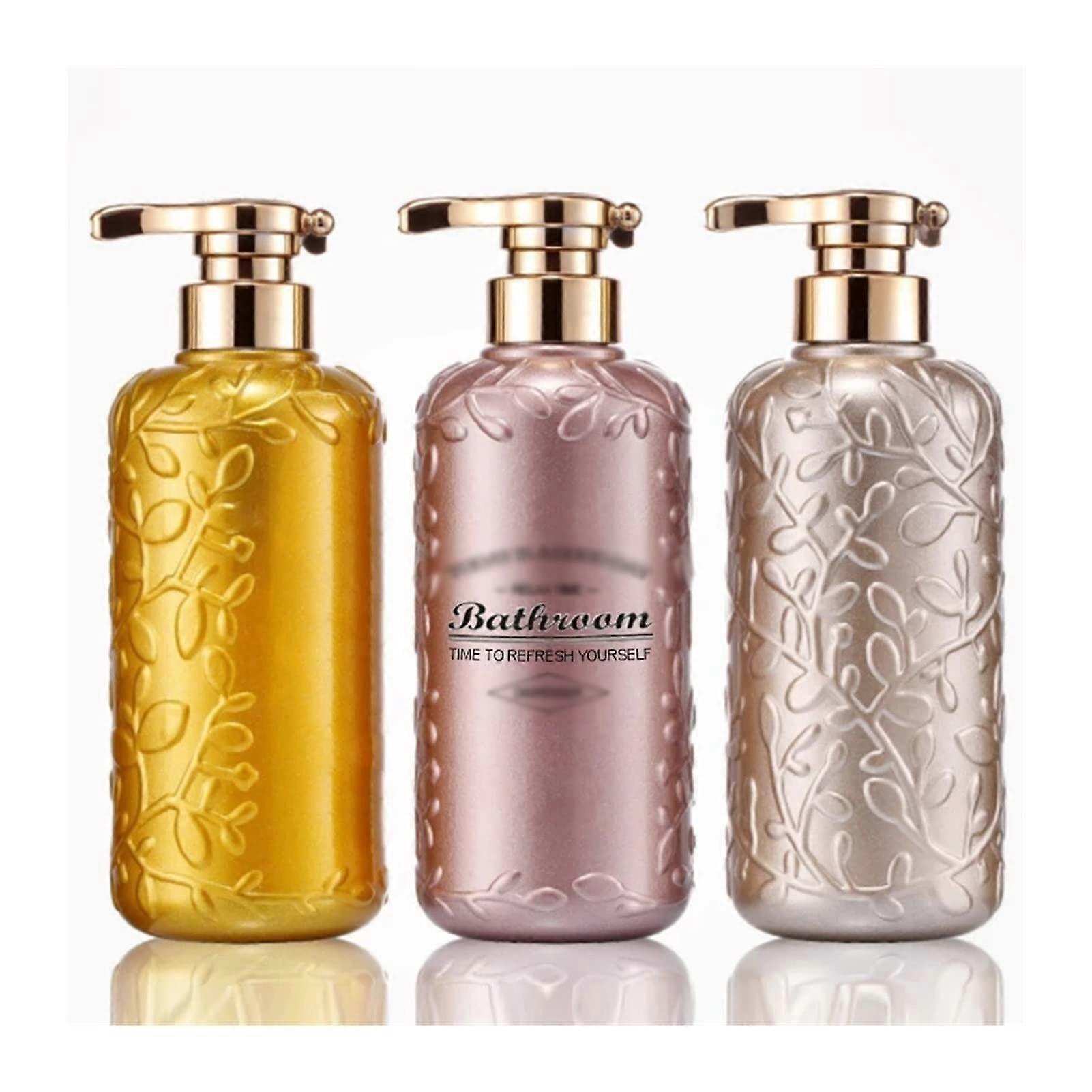 Gold Soap Dispenser 500ml Refillable Pump Bottle for Kitchen and Bathroom, BreakResistant Plastic