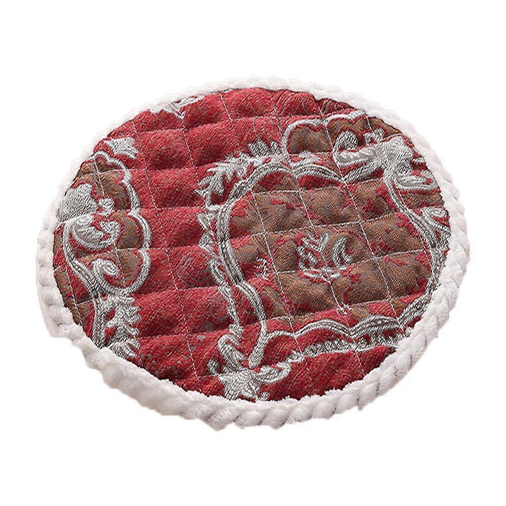 Thick and comfortable round plush kitchen chair cushion