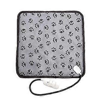 Tappetino riscaldante regolabile per animali domestici, cavo in acciaio impermeabile e resistente alla masticazione, tappetino riscaldante elettrico da 45 cm x 45 cm per cani e gatti