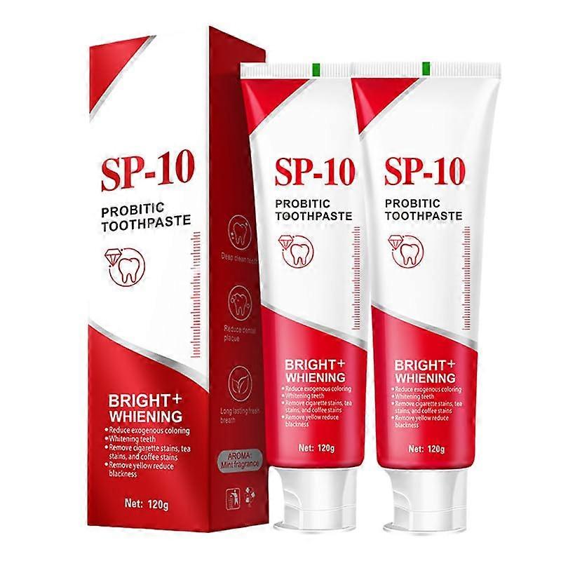 Probiotic Whitening Toothpaste for Sensitive Teeth, Fluoride EnamelSafe Mint, 2 Pack