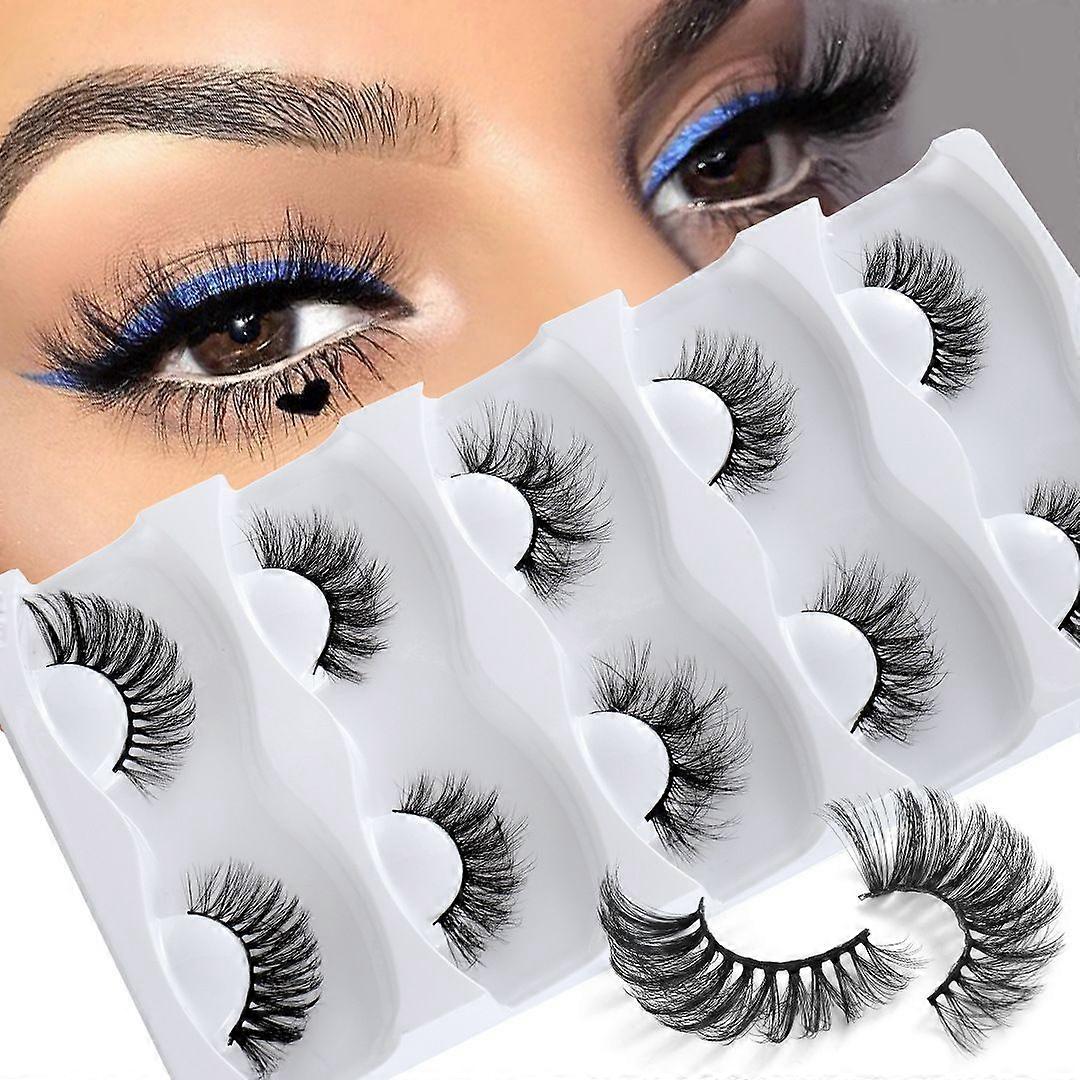 False eyelashes curved and fluffy false eyelashes multilayered mix